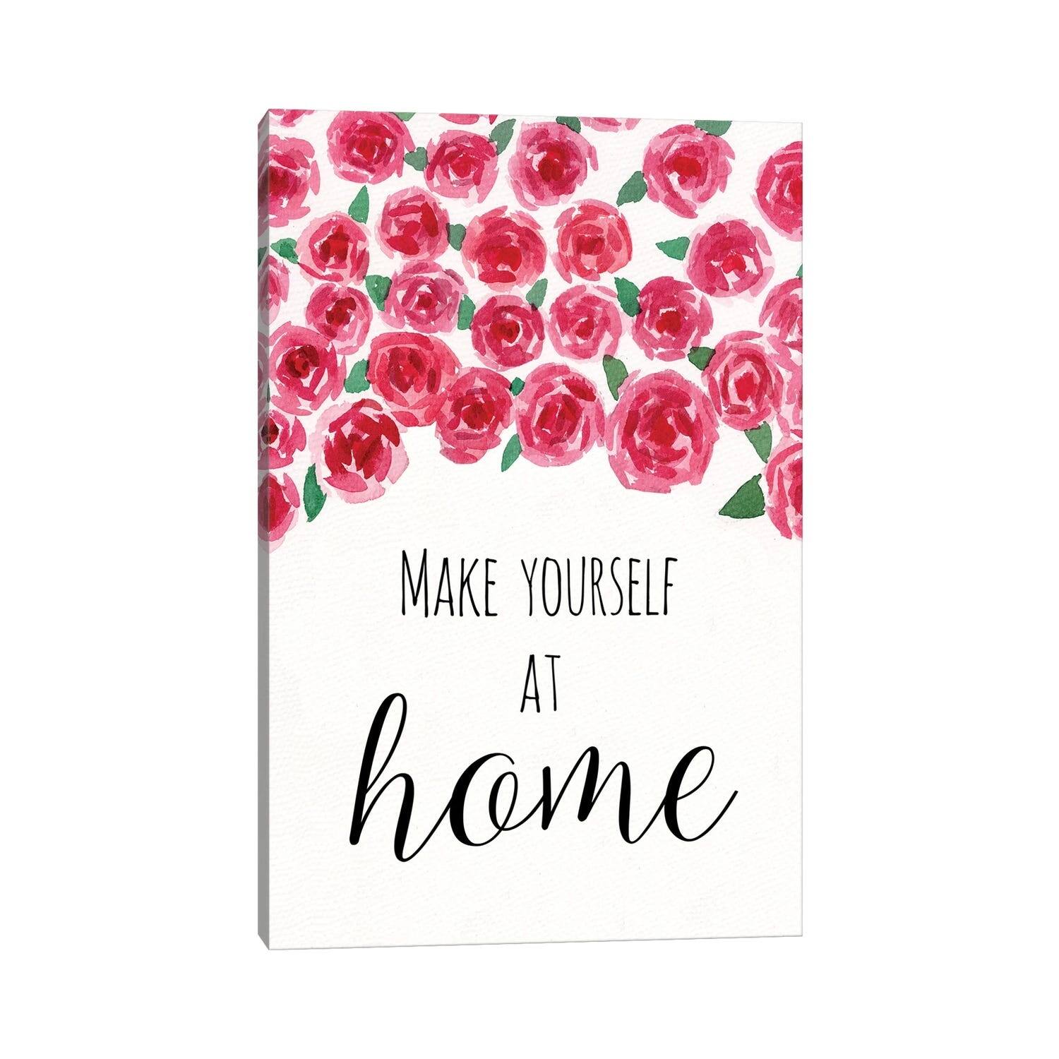 iCanvas "Make Yourself at Home" by Dogwood Portfolio Canvas Print Bed